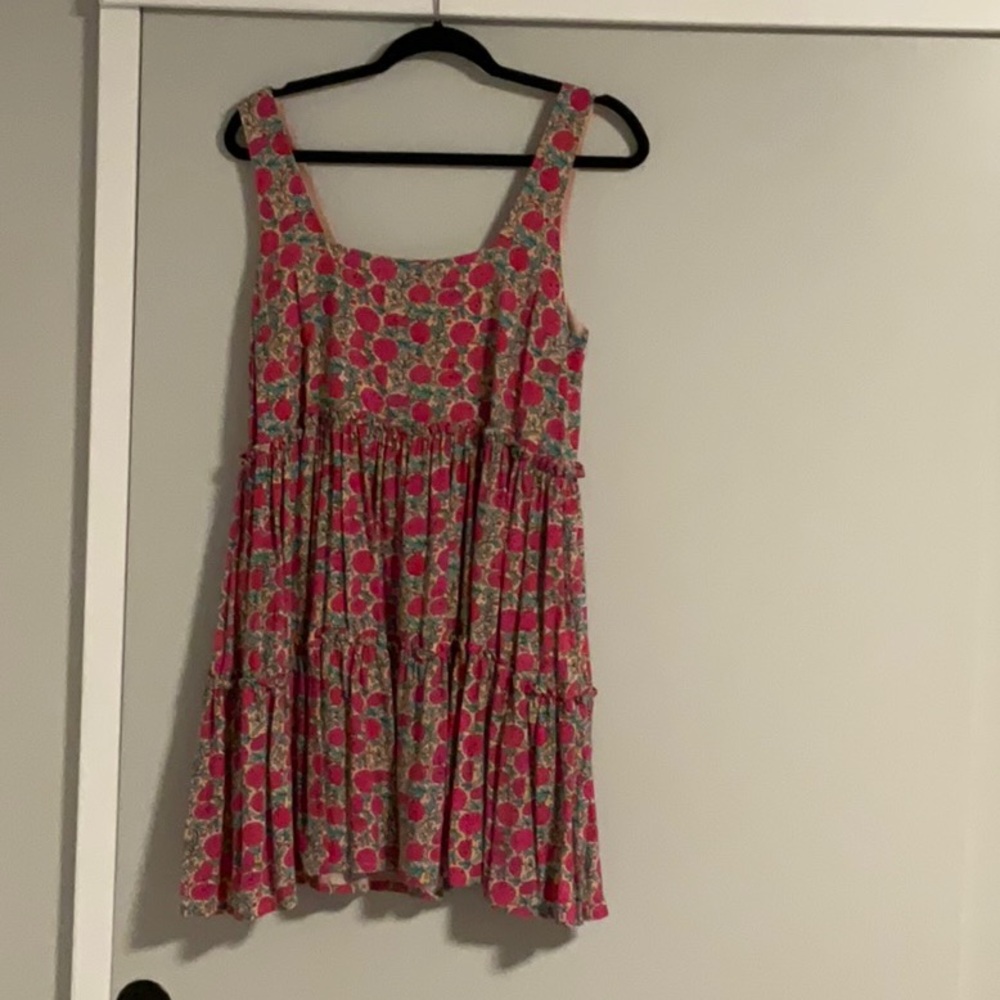 NATURAL LIFE Pink and Green Floral Dress